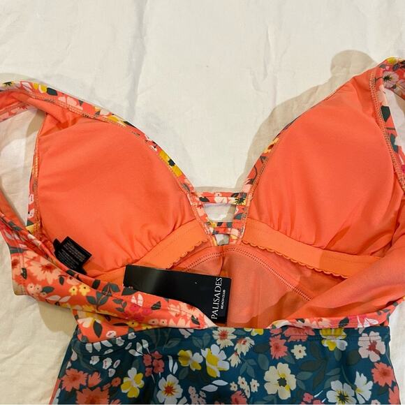 Palisades Beach Club NWT Floral Print One Piece Swimsuit sz S - Picture 7 of 14